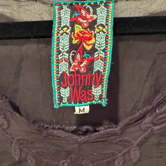 Johnny Was Black Tunic Size Medium - Picture 3 of 4